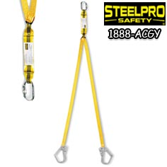 تصویر لنیارد دو بازو تسمه ای با قلاب Steelpro Safety مدل ERGO SHOCK